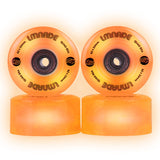 LMNADE Lites LED 85a Quad Roller Skate Wheels - Orange 62mm