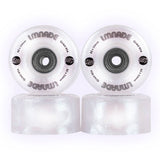LMNADE Lites LED 85a Quad Roller Skate Wheels - Silver Glitter 62mm