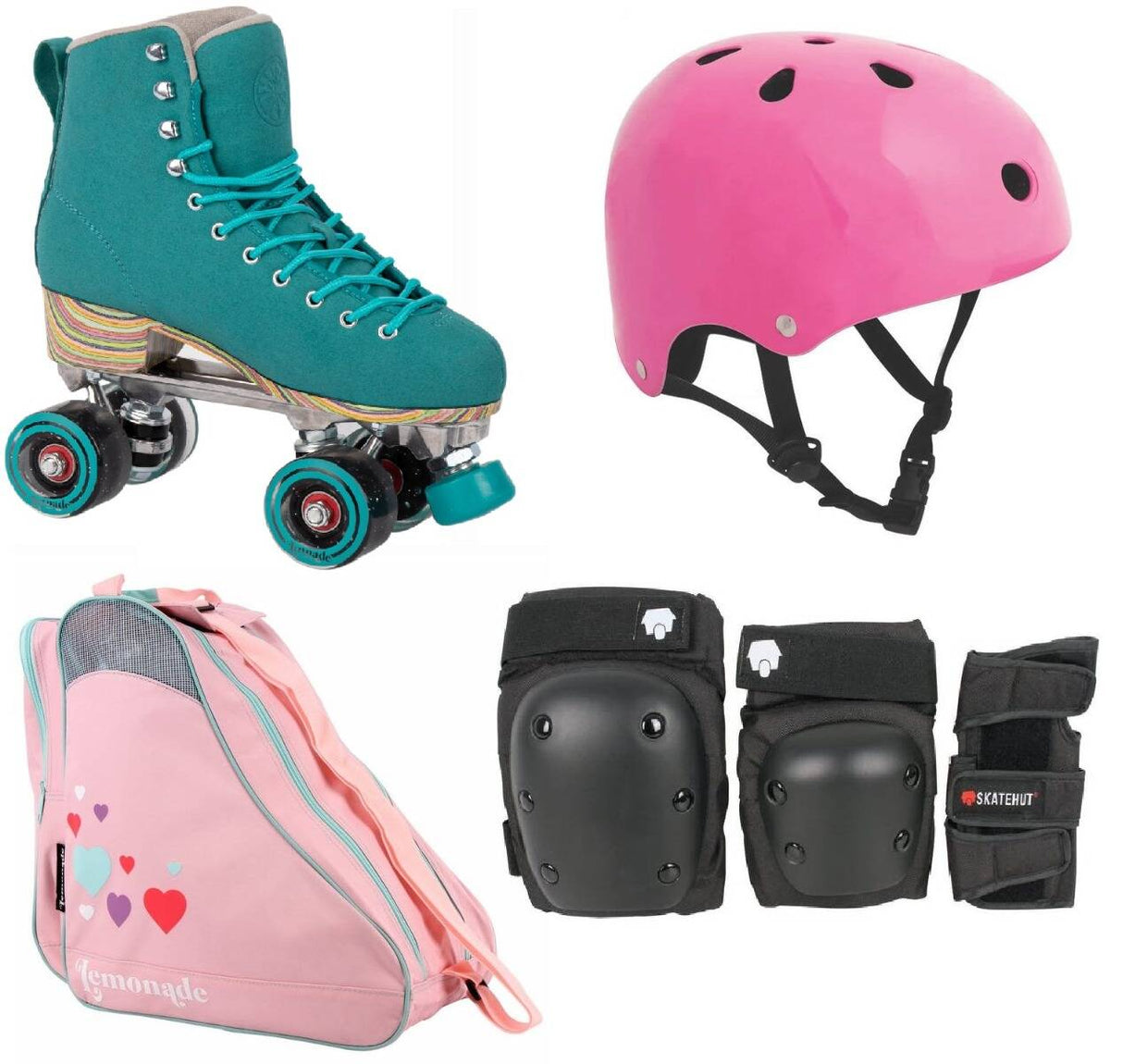 LMNADE Throwback Quad Roller Skates Deluxe Bundle