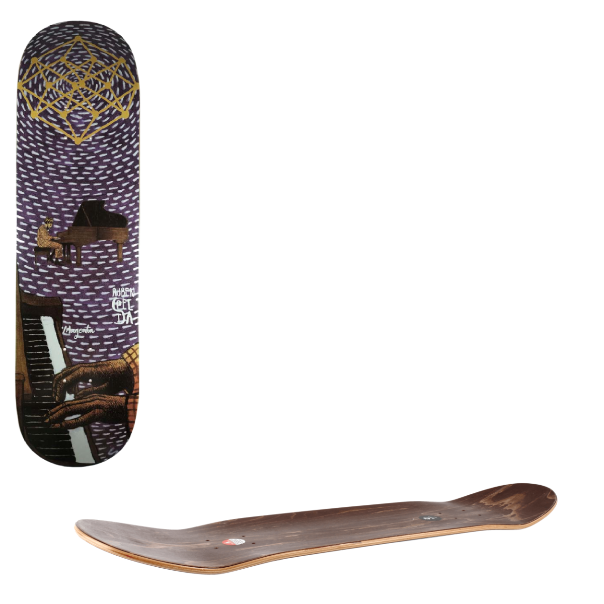 Magenta Sacred Snake Skateboard Deck - Spelta 8.4"
