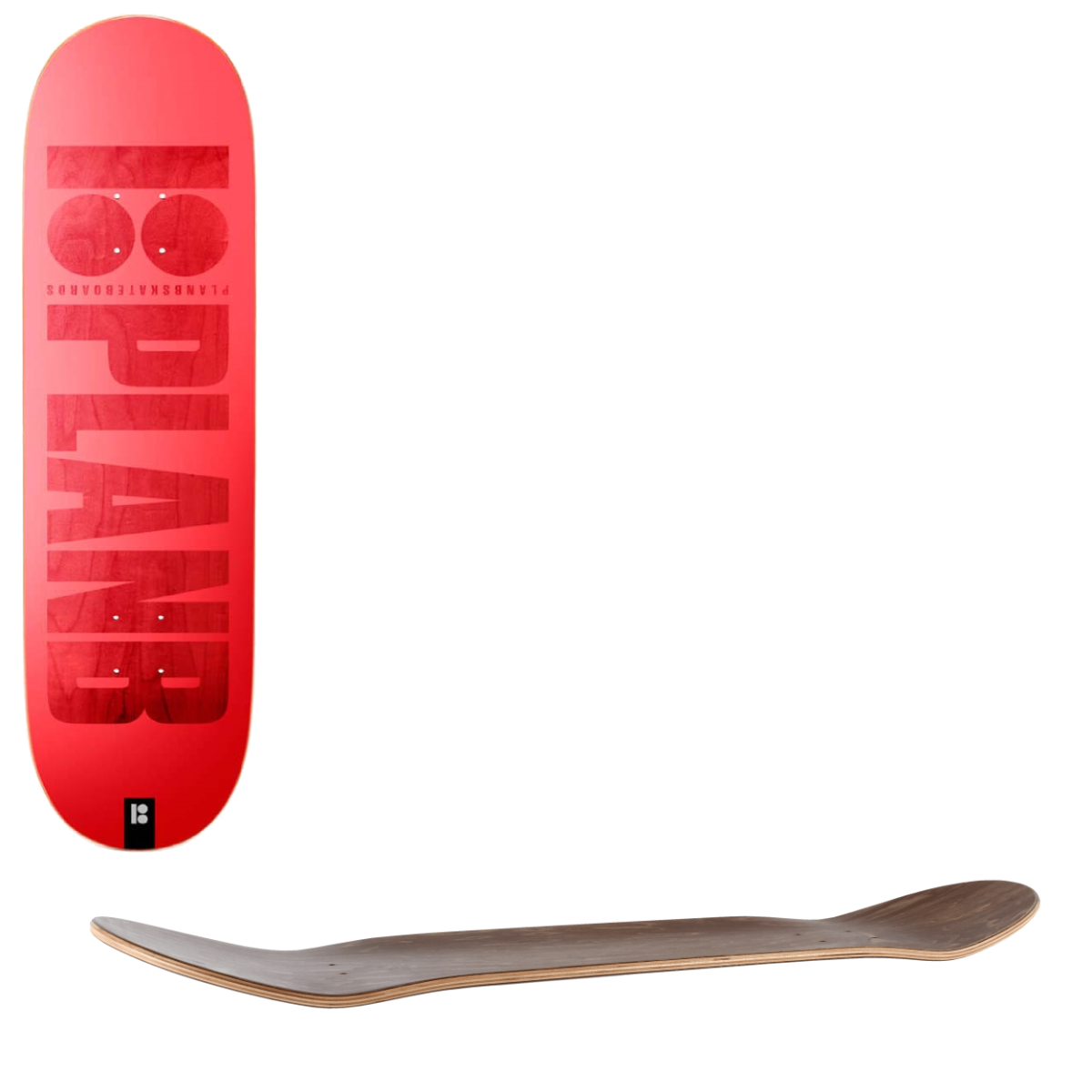 Plan B Team Grain Skateboard Deck - Red 8.5"
