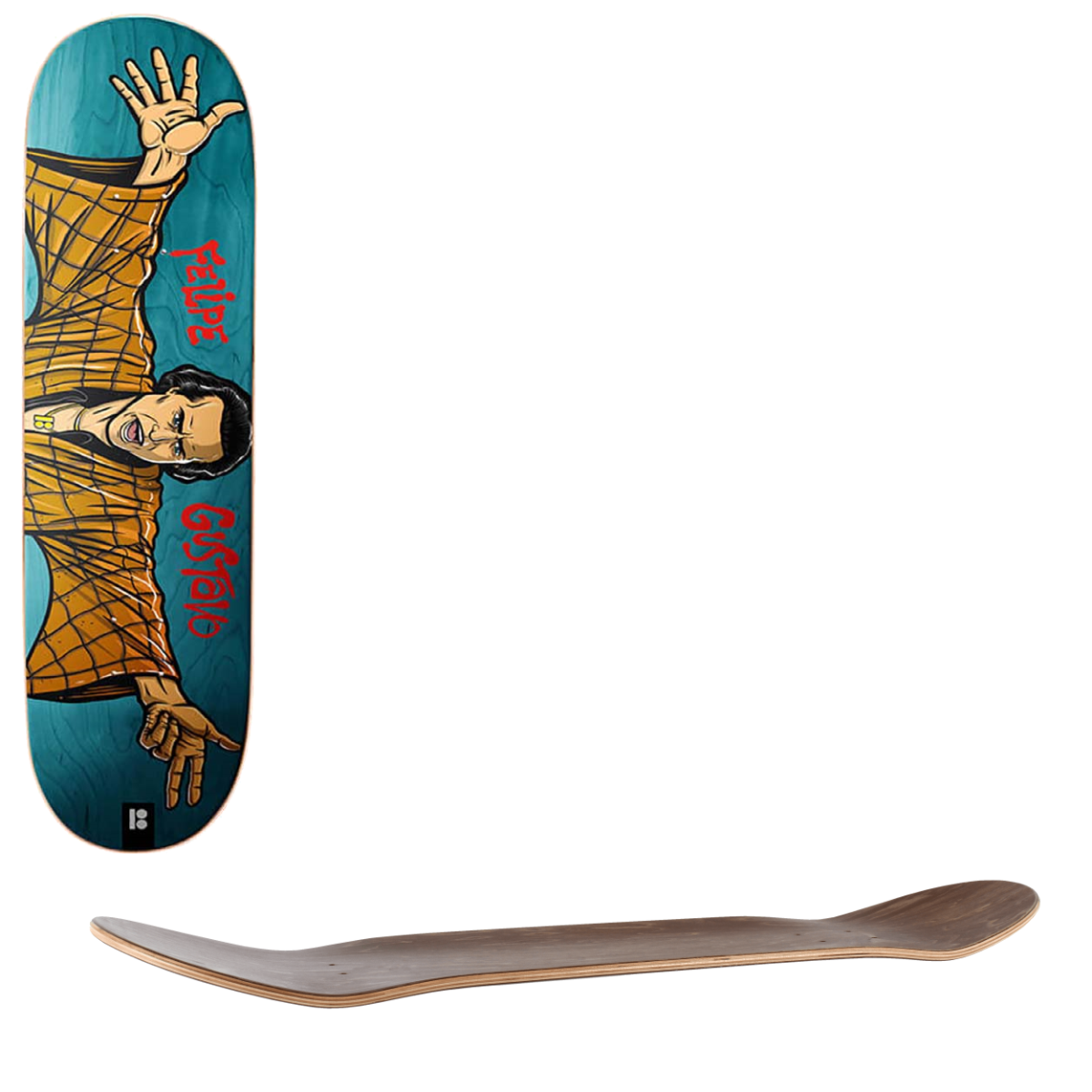 Plan B Warriors Skateboard Deck - Gustavo 8"
