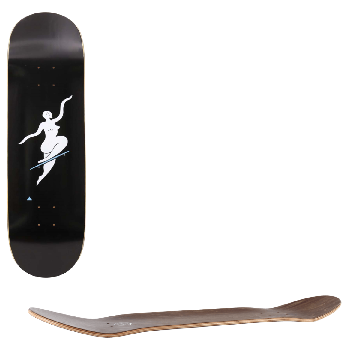 Polar No Complies Forever Skateboard Deck - Black 8.5"