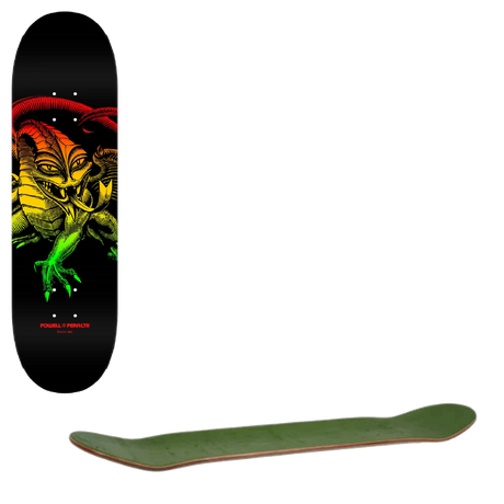 Powell Peralta Cab Dragon Skateboard Deck - Rasta Fade 8.25"