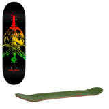 Powell Peralta Skull & Sword Skateboard Deck - Rasta Fade 9"