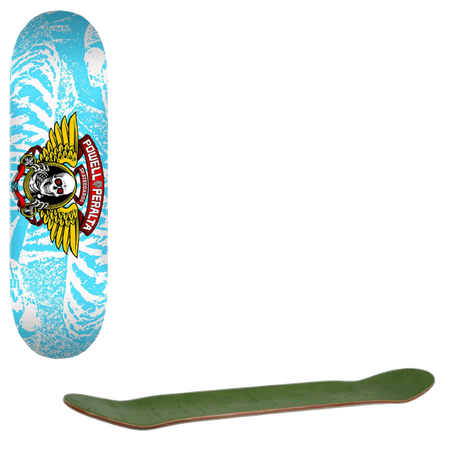 Powell Peralta Winged Ripper Skateboard Deck - Blue/White 8"