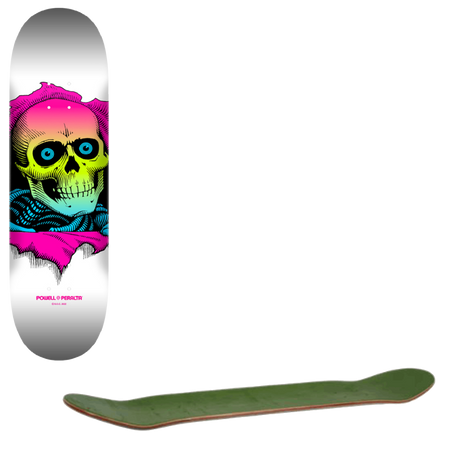 Powell Peralta Ripper Skateboard Deck - Lime Fade/White 8.5"