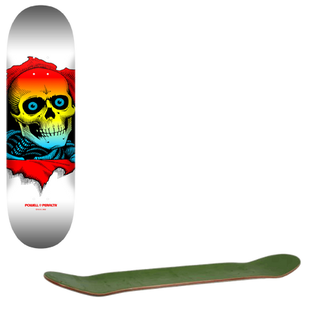 Powell Peralta Ripper Skateboard Deck - Yellow Fade/White 8"