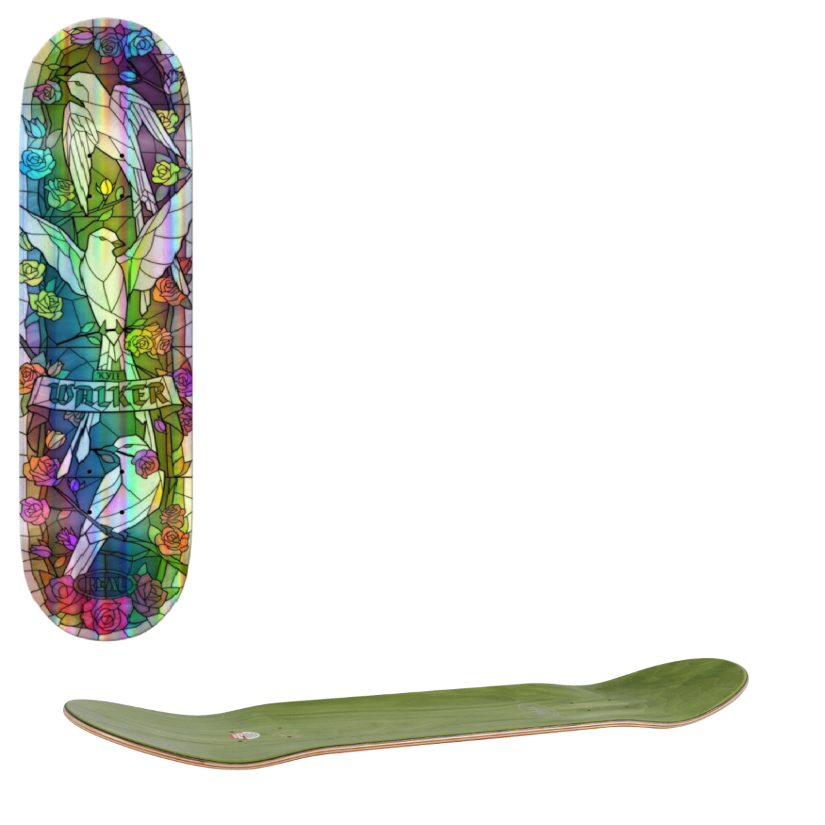 Real Holographic Cathedral Skateboard Deck - Kyle 8.38"