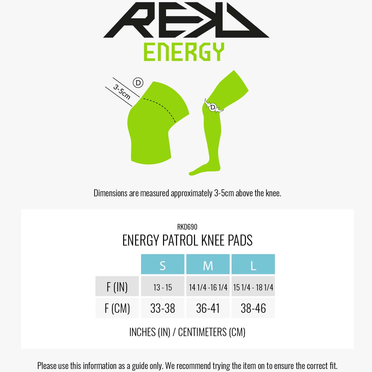 REKD Energy Patrol Knee Pads - White