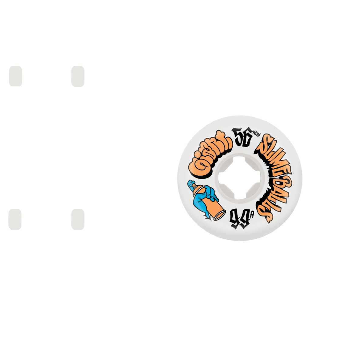 Santa Cruz Mike Giant Speed Balls Skateboard Wheels - White 56mm