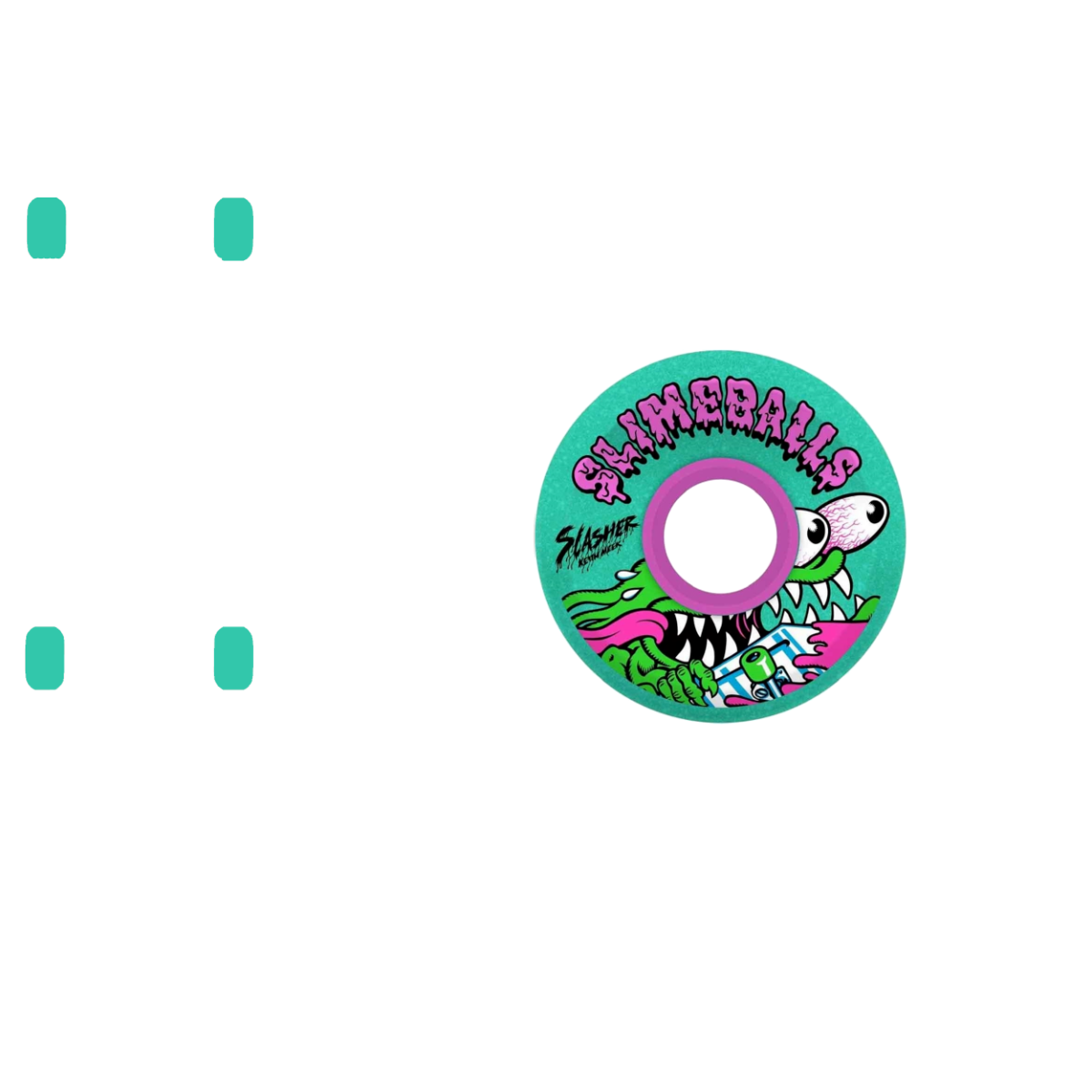 Santa Cruz Slime Balls Meek Slasher OG Skateboard Wheels - Green 60mm