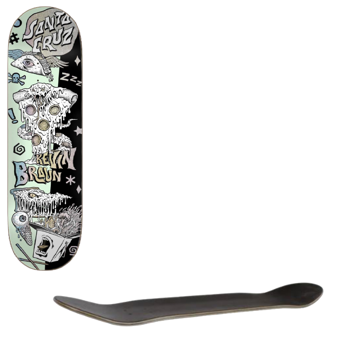Santa Cruz VX Fever Dream Skateboard Deck - Braun 8.25"