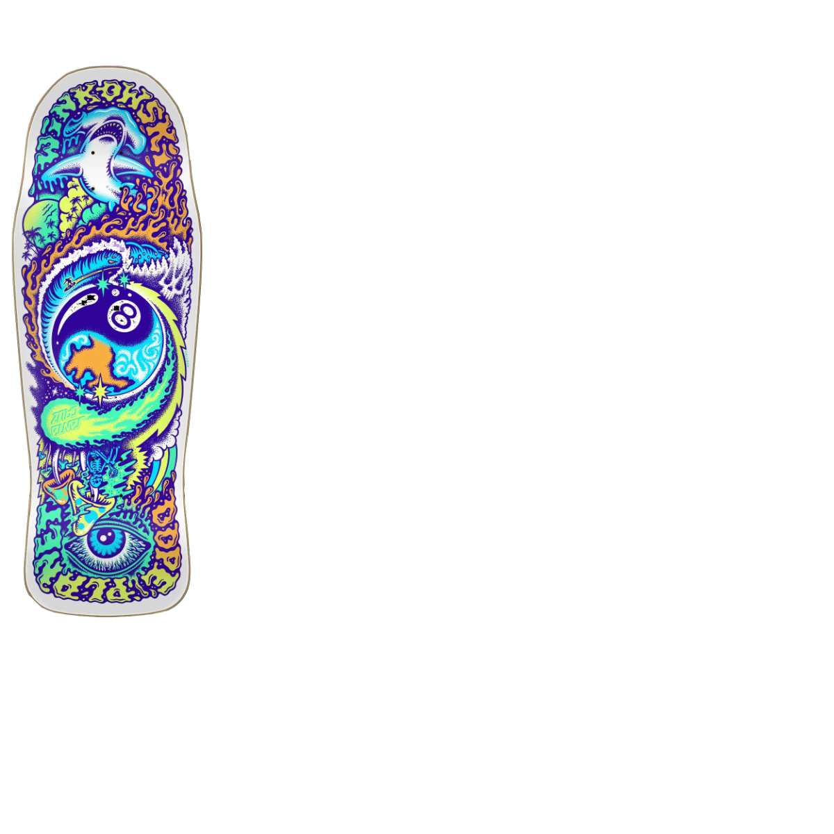 Santa Cruz VX Dope Planet Skateboard Deck - Winkowski 10.34"