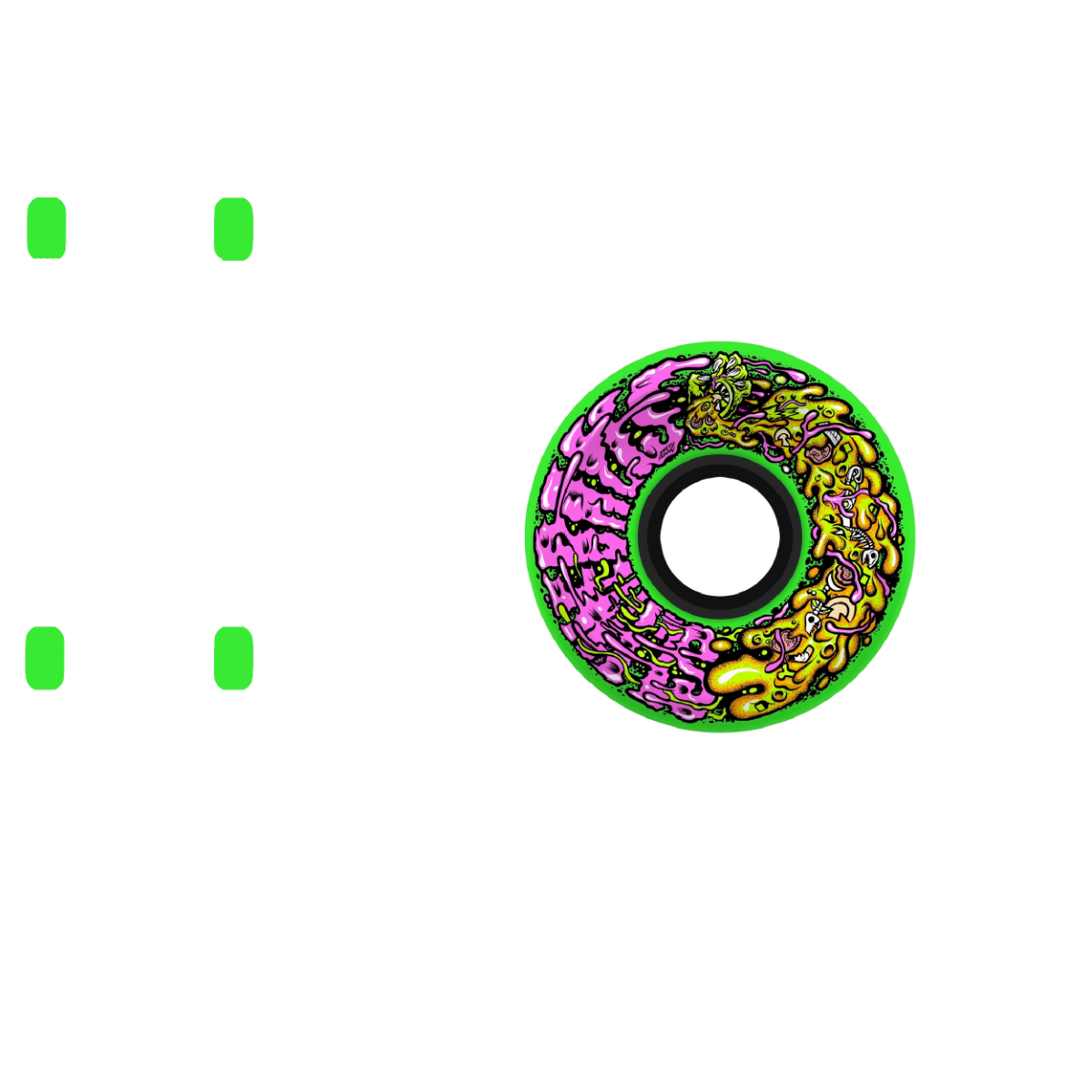 Santa Cruz Slime Balls Dirty Donny OG Slime Skateboard Wheels - Green 54mm