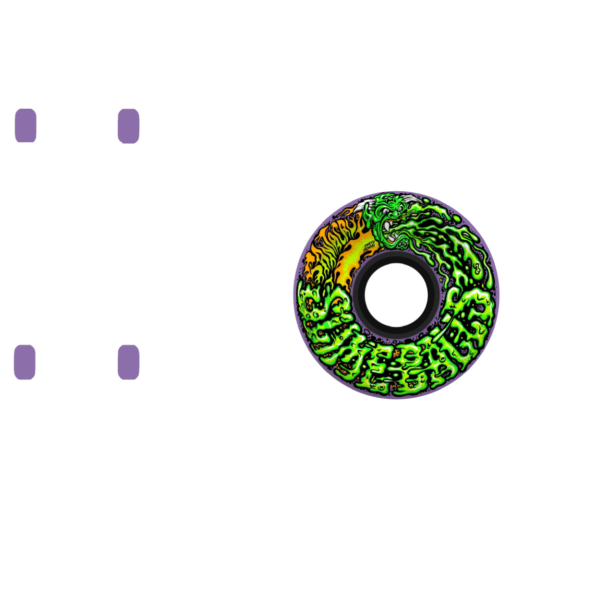 Santa Cruz Slime Balls Dirty Donny OG Slime Skateboard Wheels - Purple 60mm