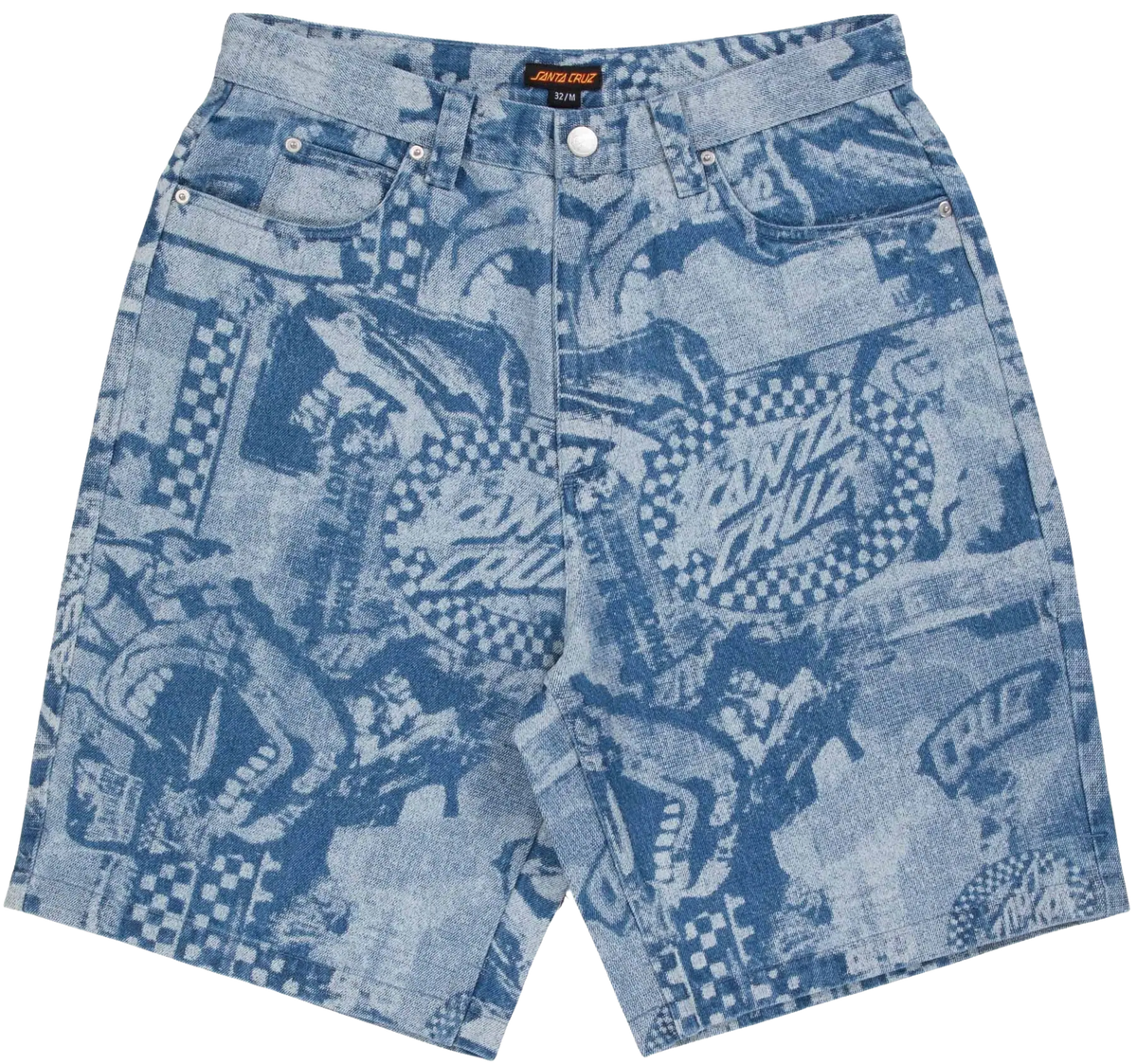 Santa Cruz Big Shorts - Stonewash Collage