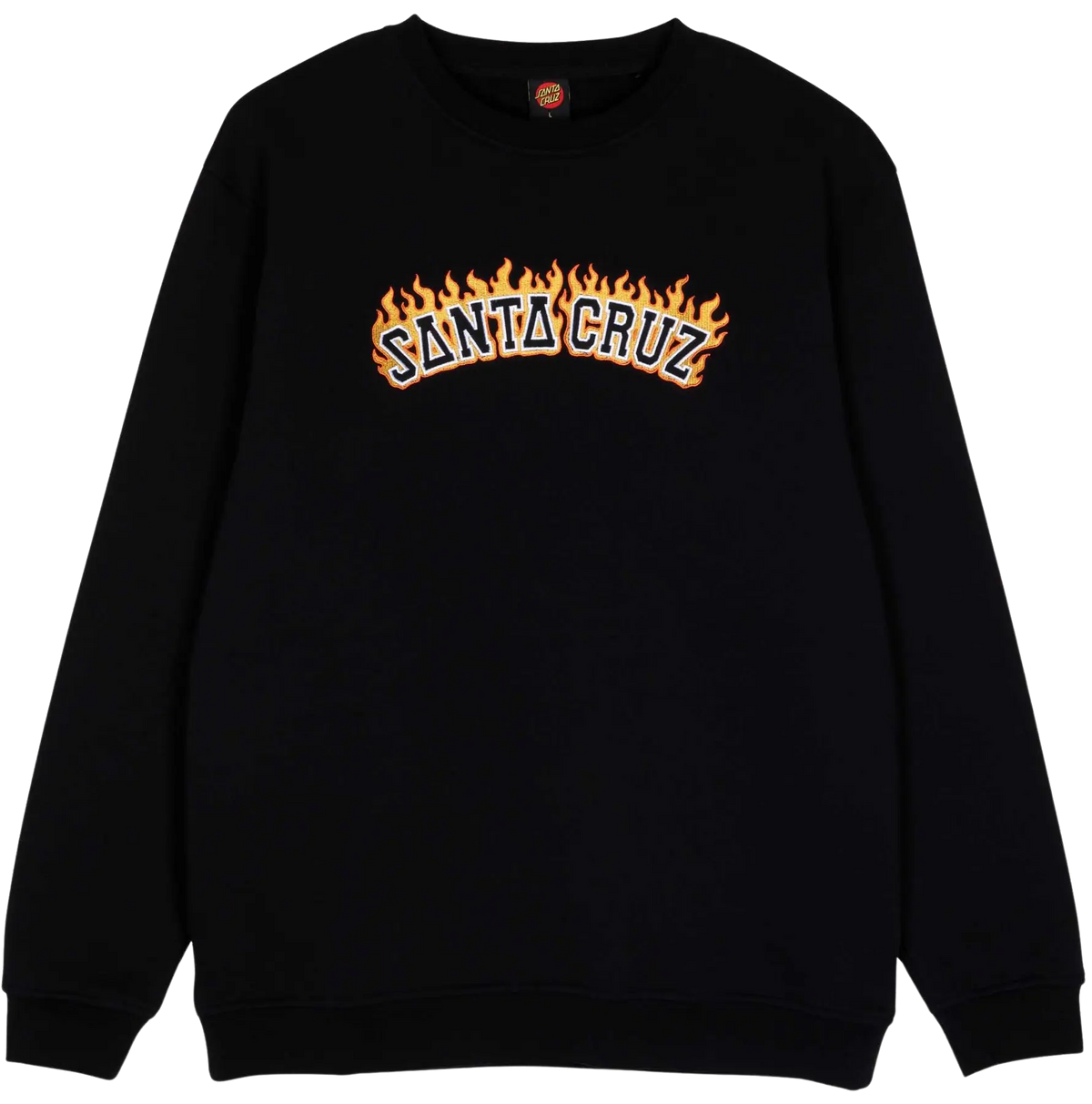 Santa Cruz Burnt Collegiate Crew - Black