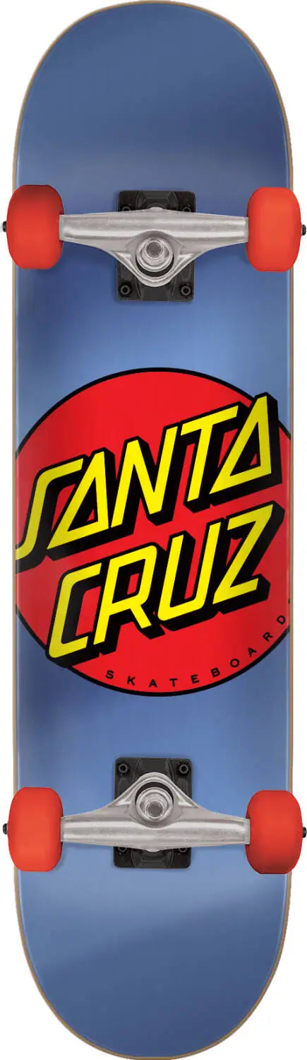 Santa Cruz Classic Dot Complete Skateboard - Blue Classic Dot