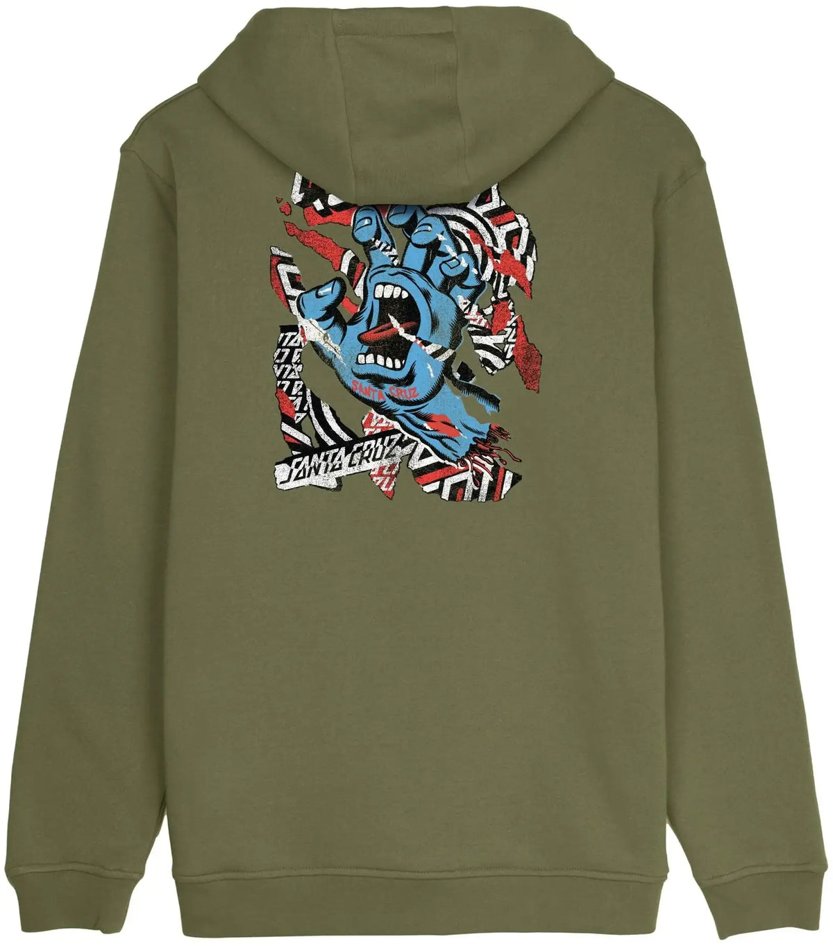 Santa Cruz Damaged Hand Hoodie - Deep Olive