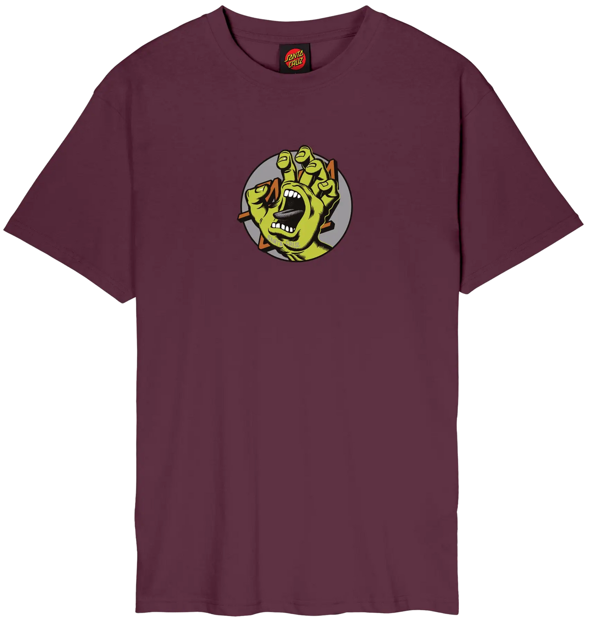 Santa Cruz Hand Dot T-Shirt - Dark Cherry