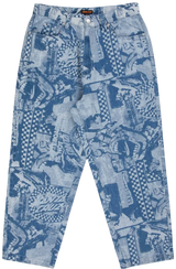 Santa Cruz Big Trousers - Stonewash Collage