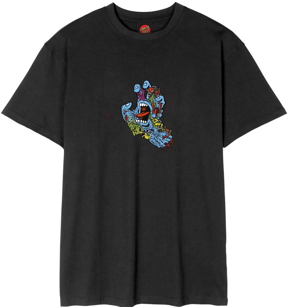 Santa Cruz Roskopp Screaming Five Front T-Shirt - Black