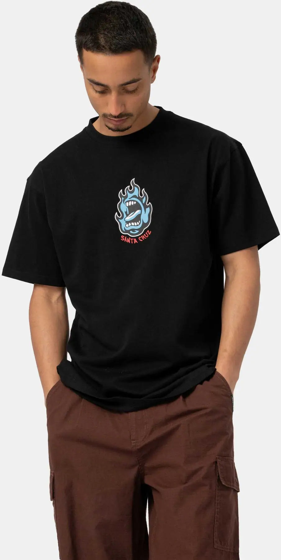 Santa Cruz Screaming Flame Front T-Shirt - Black - image 2