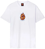 Santa Cruz Screaming Flame Front T-Shirt - White