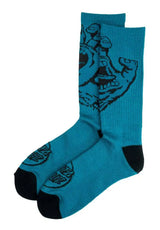 Santa Cruz Screaming Hand Socks - Petrol/Mono