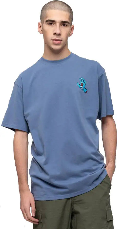 Santa Cruz Screaming Hand T-shirt - Washed Navy - image 3