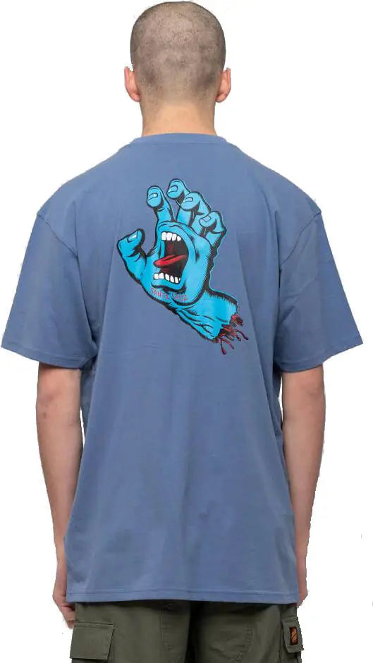 Santa Cruz Screaming Hand T-shirt - Washed Navy - image 4
