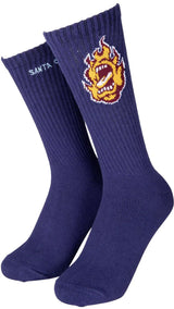 Santa Cruz Screaming Mini Flame Socks 2-Pack - Purple