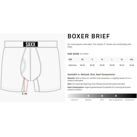 Saxx Quest Boxer Briefs - Dark Charcoal