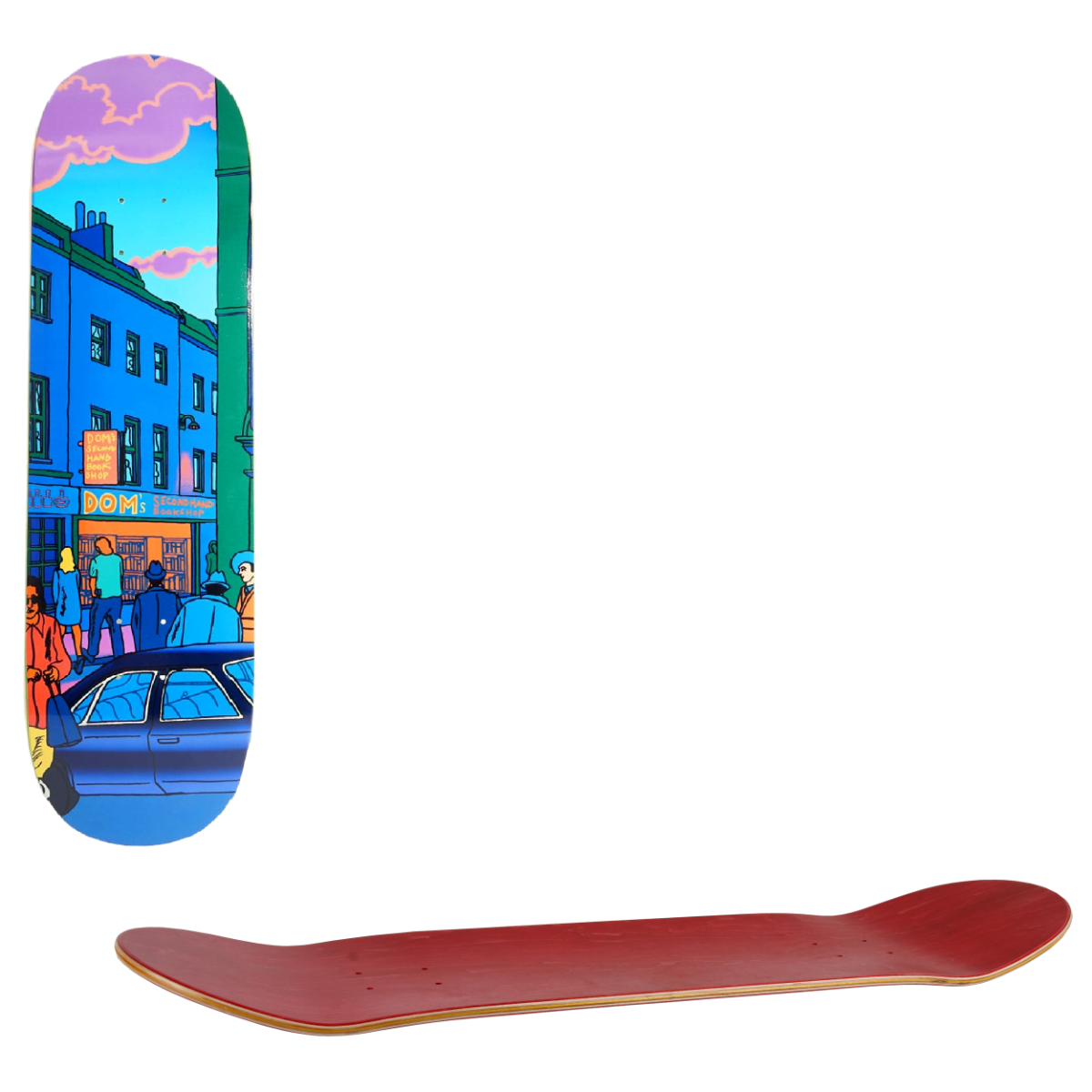 Skateboard Cafe High Street Skateboard Deck - Dom's Secondhand Bookshop 8.375"