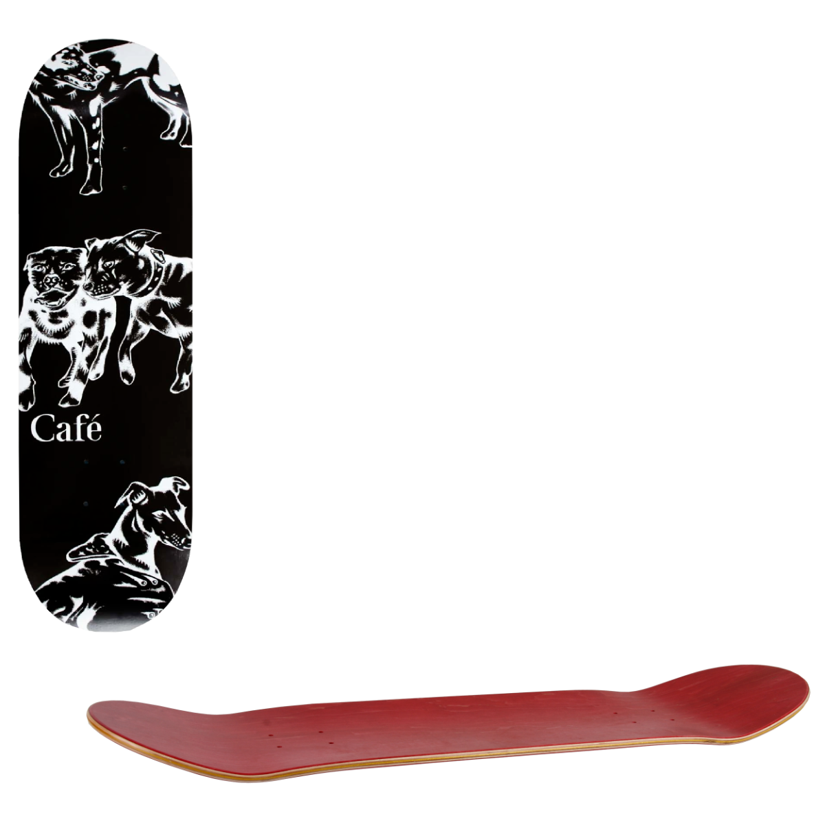Skateboard Cafe Pooch Skateboard Deck - Black 8.5"