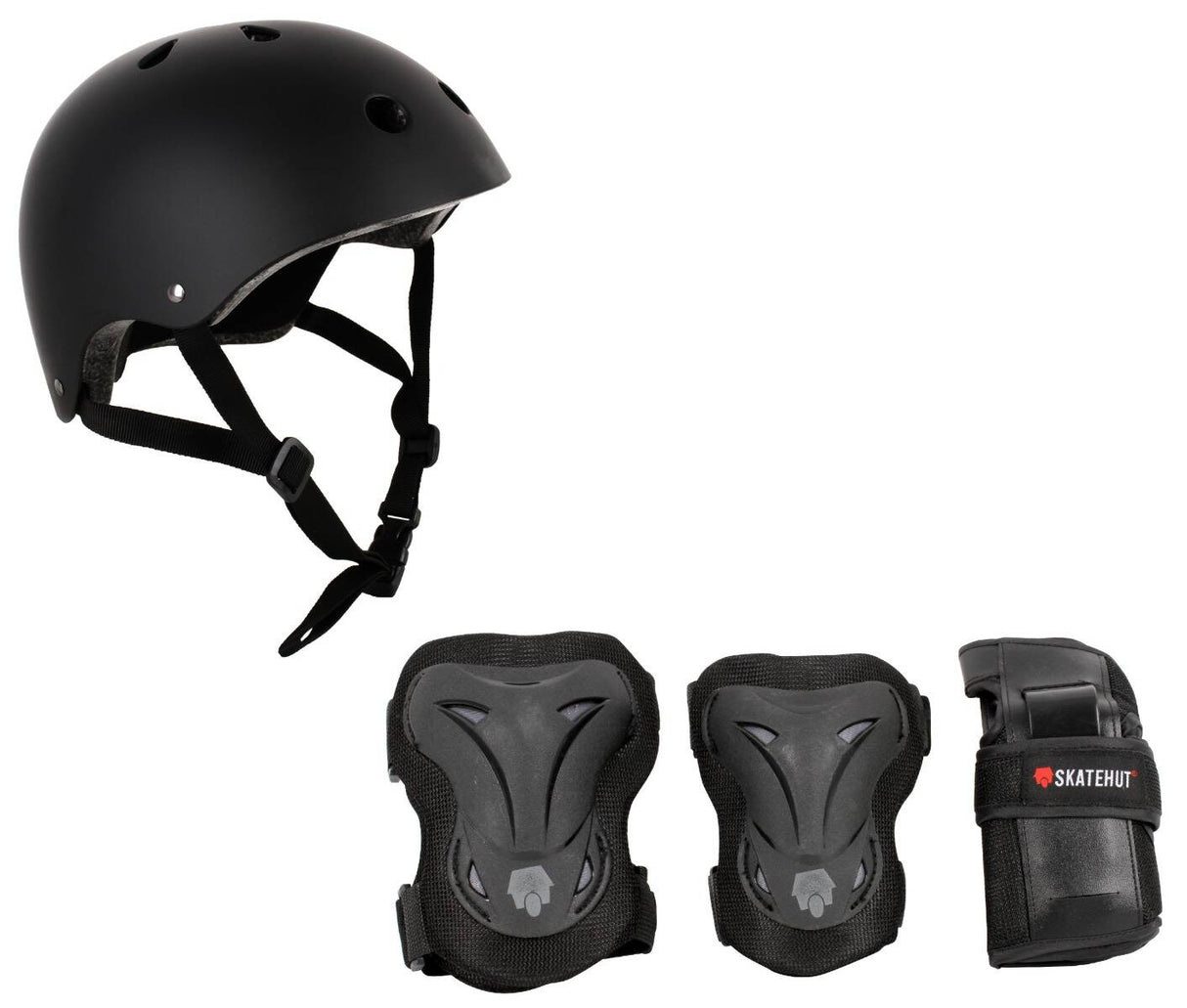 SkateHut Helmet & Pad Set Bundle