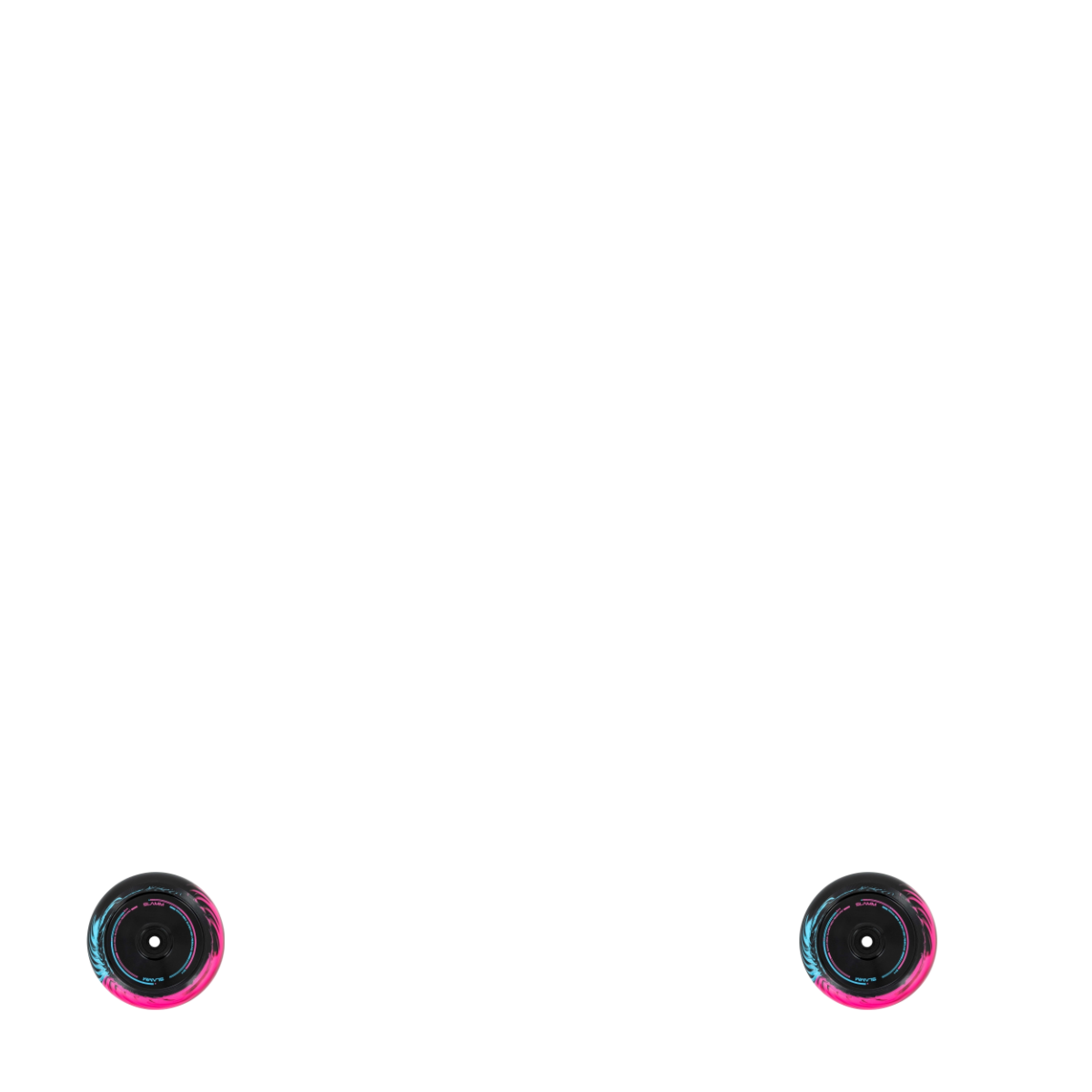 Slamm Swirl Hollow Core 110mm Scooter Wheel - Black/Blue/Pink