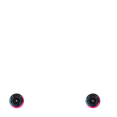 Slamm Swirl Hollow Core 110mm Scooter Wheel - Black/Blue/Pink