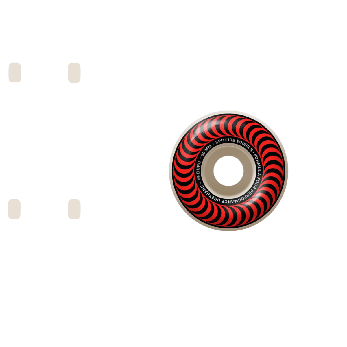 Spitfire Formula Four Classic 99a Skateboard Wheels - Red/Bronze 60mm (Pack of 4)