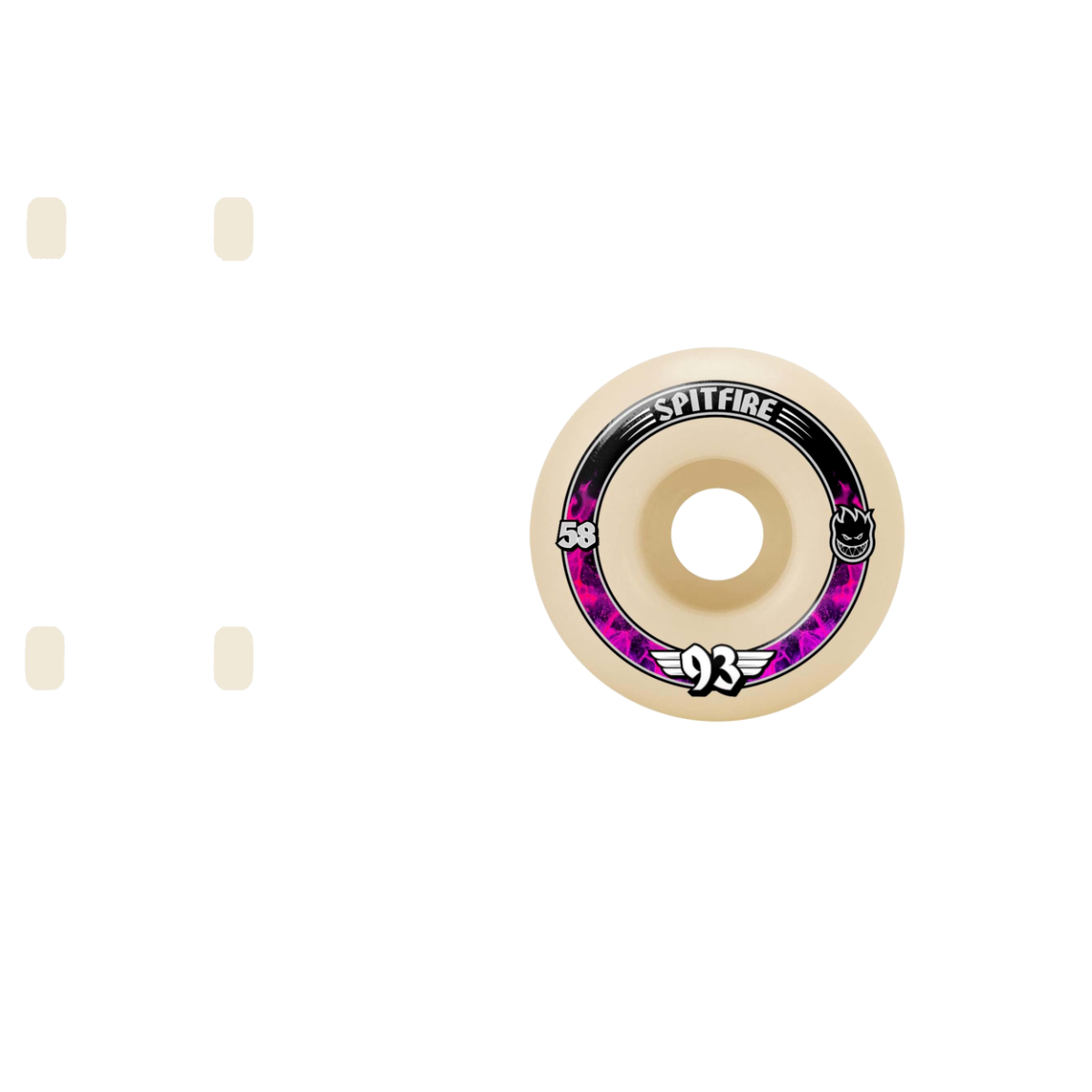 Spitfire Formula Four 93 Radials Skateboard Wheels - White 58mm