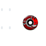 Spitfire Classic Full 80HD Soft Skateboard Wheels - Clear/Red 56mm