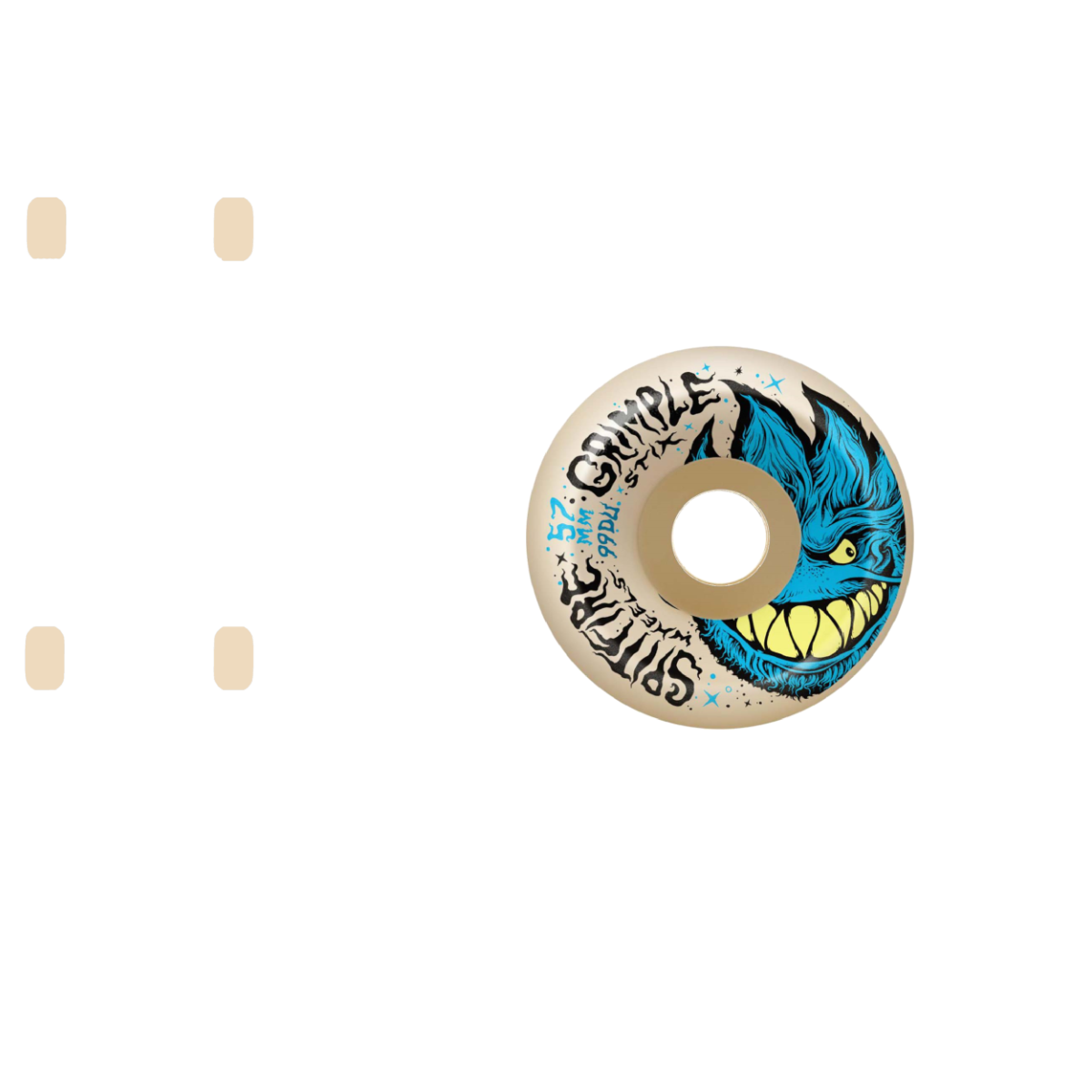 Spitfire x Grimple F4 Grimplehead Lock-In Full 99 Skateboard Wheels - White 57mm