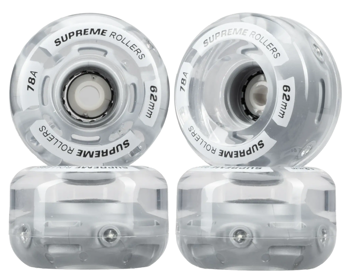 Supreme Light Up Roller Skate Wheels 4-Pack