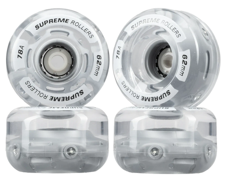 Supreme Light Up Roller Skate Wheels 4-Pack