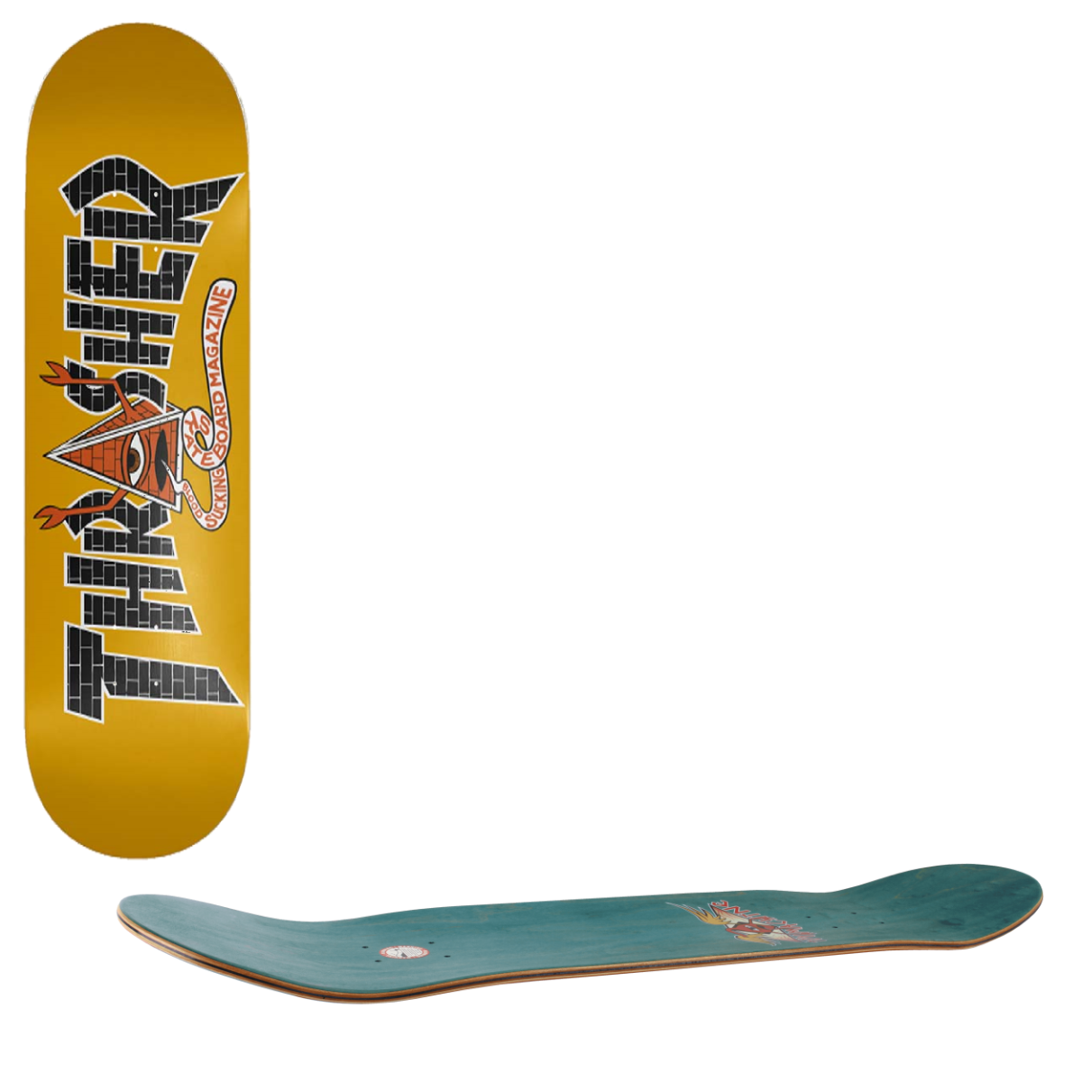 Toy Machine x Thrasher Skateboard Deck - Pyramid Sect 8.5"
