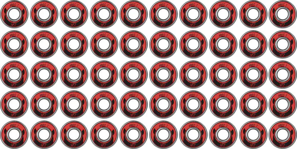 Wicked Bearings Skateboard Bearings ABEC 7 - Red