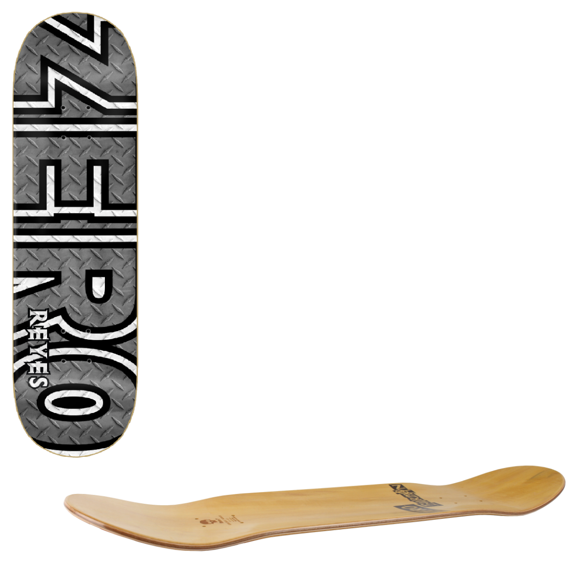 Zero Diamond Plate Bold Skateboard Deck - Reyes 8.25"