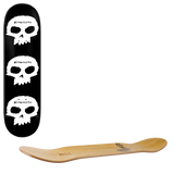 Zero Pleasures Skateboard Deck - 3 Skull 8.25"