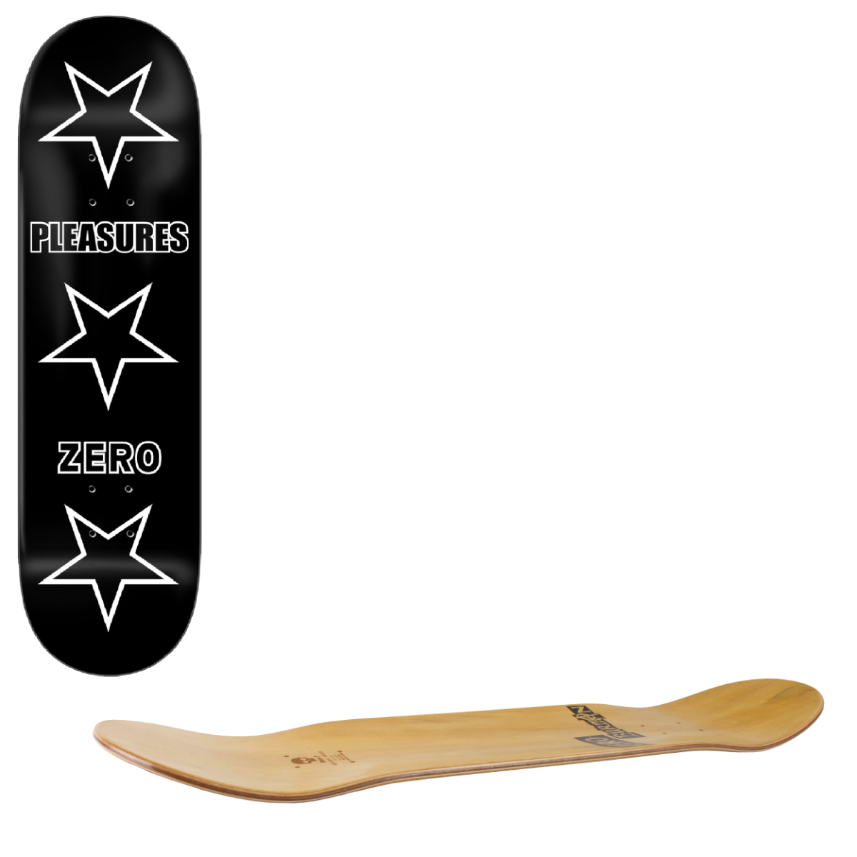 Zero Pleasures Skateboard Deck - American Zero 8.25"